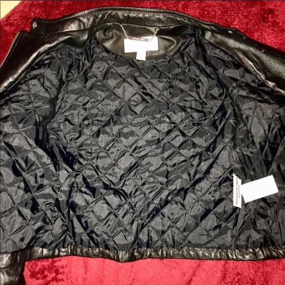 EUC Michael Kors Genuine Lambskin Leather Jacket - Picture 3 of 8